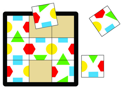 Move and Match Activity Puzzle (Geometric Shapes)